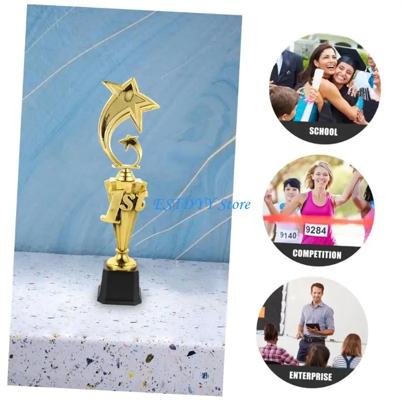 G6DE Competition Star/Wheat Ear Trophies Sports Award Props Enduring