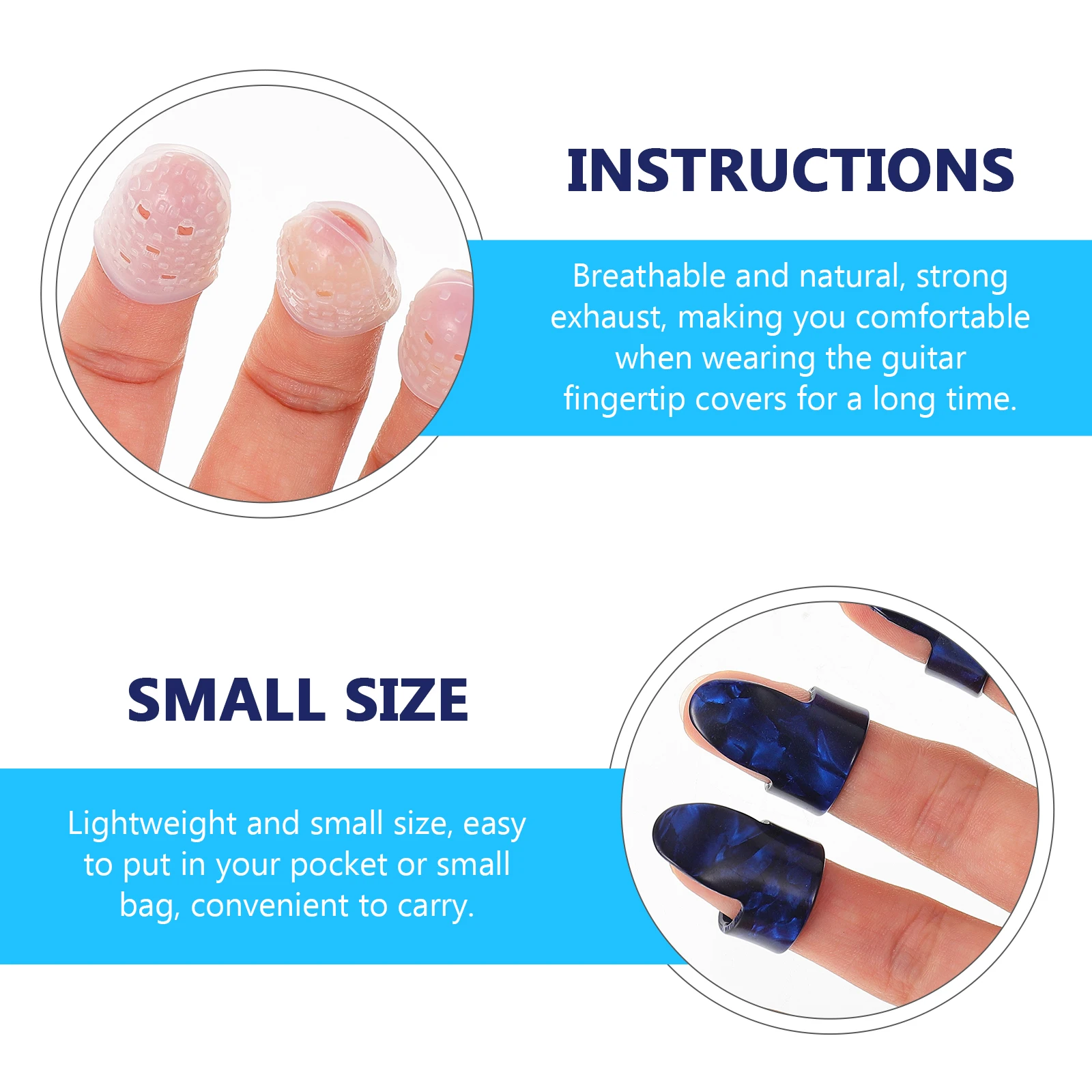 

Guitar Finger Set Meal Fingertip Covers Protectors Protective Case Stainless Steel for Players Guards Accessories