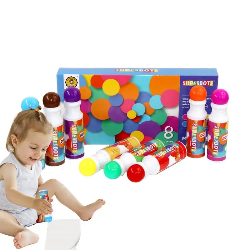 

Washable Dot Markers Dot Paint And Marking Kit Washable Erasable Coloring Pens For Toddler Art Activities Regular Dot Markers