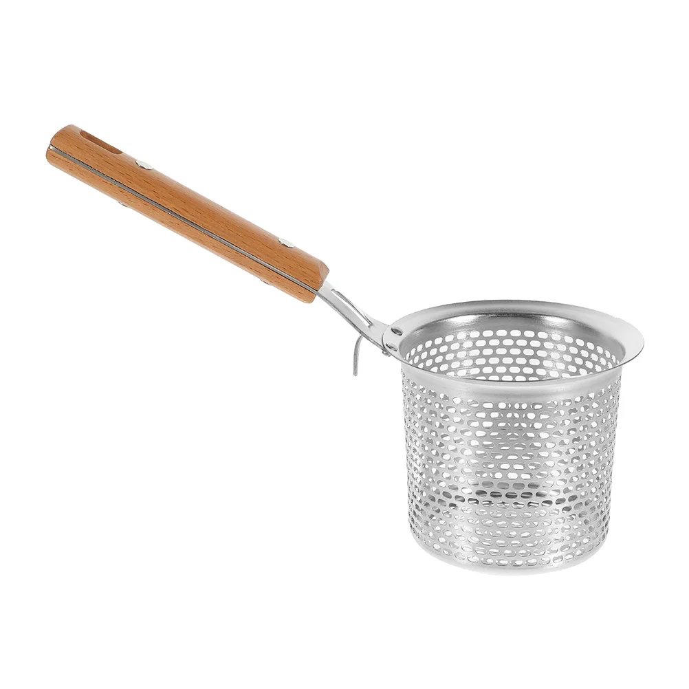 

Stainless Steel Fine Mesh Spoon Pasta Strainer Kitchen Tool Pink Fence Noodle Basket Food Filter Hot Pot Spoon Practical