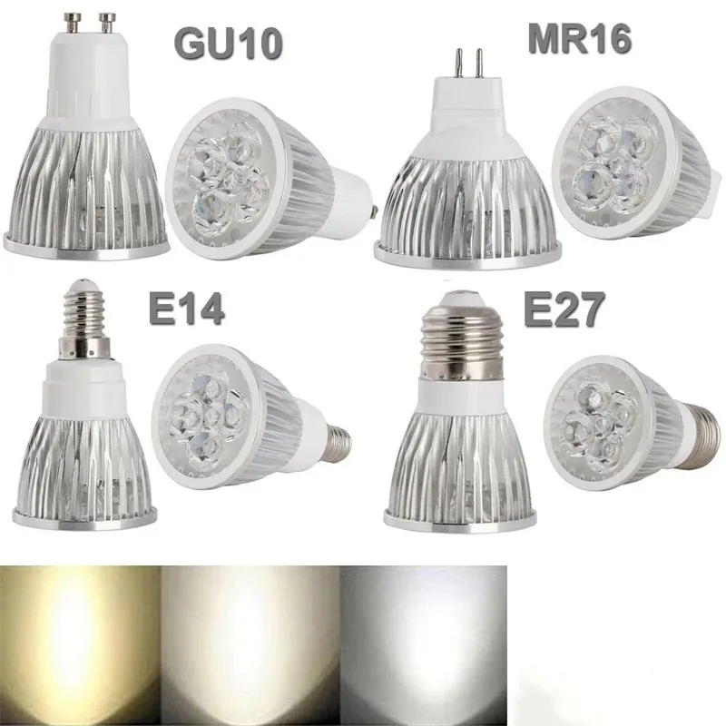 

Super Bright GU10 E27 E14 MR16 LED Bulb Spot Light 9W 12W 15W 85-265V Led Spotlights Warm Cool White LED lamp For Home Decor