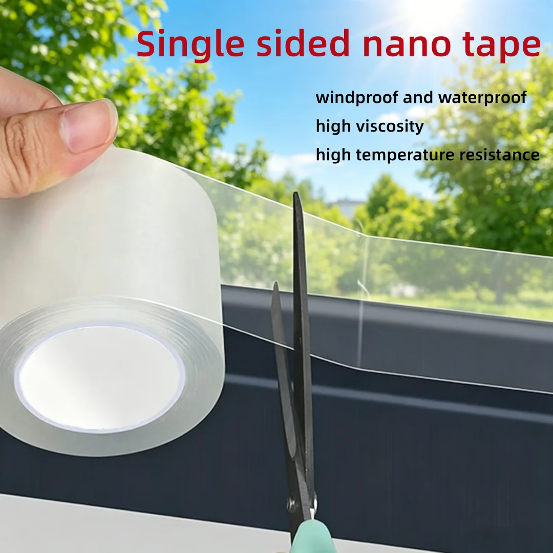 Transparent window weather sealing tape, heavy-duty and durable, window sealing kit suitable for hot summers and cold winters
