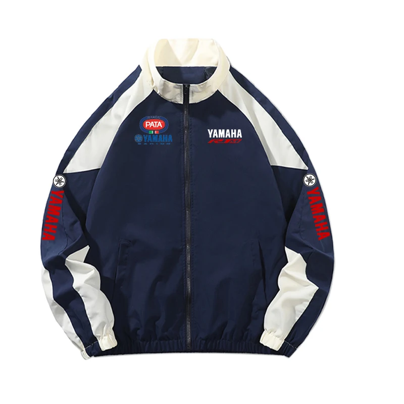 Yamaha men's motorcycle jacket, featuring a multi-color design, is lightweight, casual, windproof and durable, made of high-qual