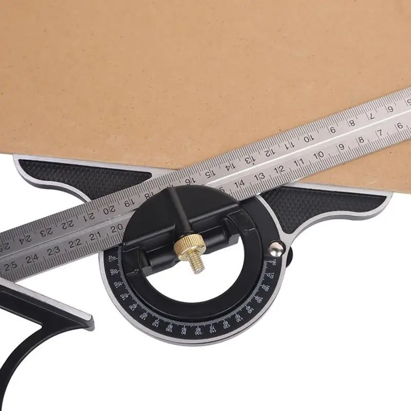 1PC Movable Angle Ruler Stainless Steel 90 Degree Right Woodworking Multi-purpose High Precision Combination Tool