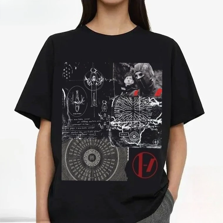 

Новинка 2025, мужская футболка Twenty One Pilots, футболка с круглым вырезом и принтом, уникальный узор Y2K, мужская одежда в стиле Харадзюку, унисекс