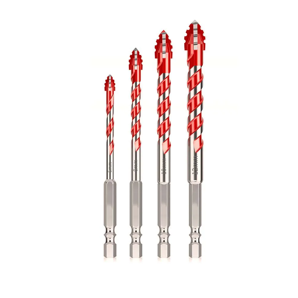 

Набор из 4 эксцентриковых сверл с четырьмя зубьями для сверления металла, стекла, плитки, кирпича, гранита, бетона