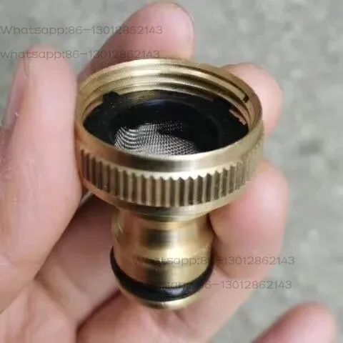 High pressure car washing machine water inlet copper 6-point pacifier standard connector filter screen 25mm