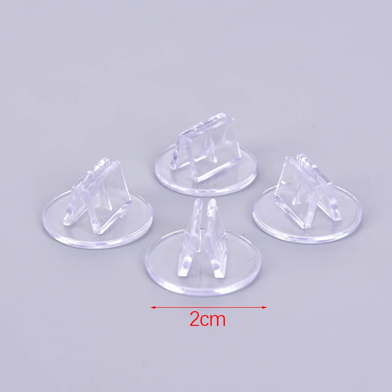 10 Pieces Clear Transparent Acrylic Stand Holder Unique Cards Base for 2mm 1.7mm Paper Board Games Cards