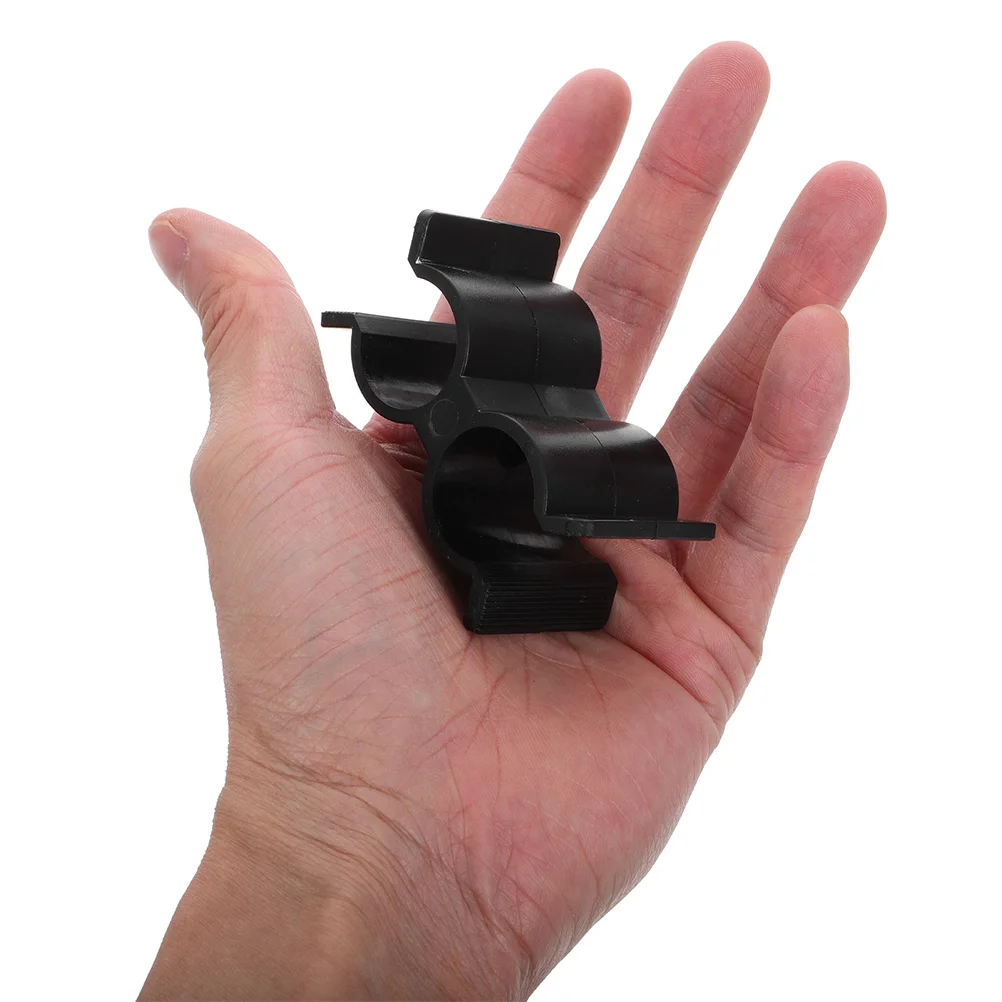 

CLISPEED 7pcs Double Pipe Clamp Plastic Fasteners for Yacht Fence Shelf Pole Connector Port Clips Warehouse Panels Accessories