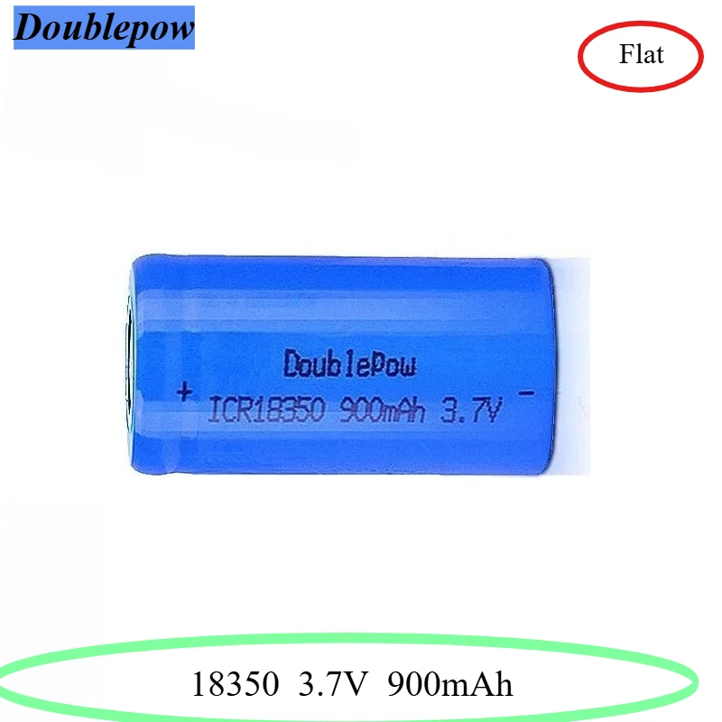 بطارية 18350 900 مللي أمبير 3.7 فولت قابلة لإعادة الشحن، بطارية ليثيوم أيون بمعدل 3C مع سطح مسطح، لمصباح يدوي، أدوات كهربائية، ألعاب Vape أجهزة ذاتية الصنع #3