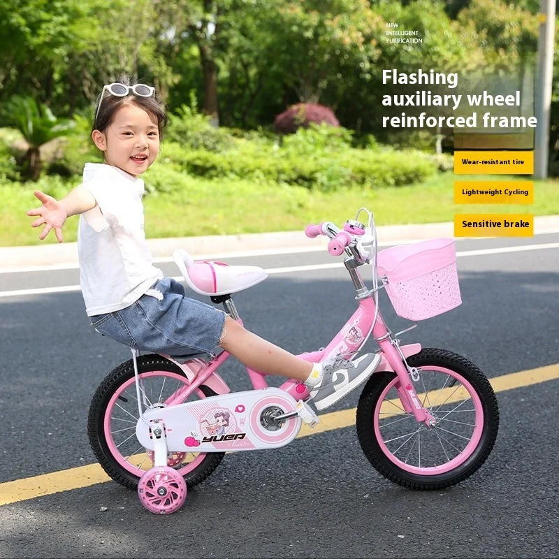 

3-12 year old girl bicycle bicycle flash auxiliary wheel