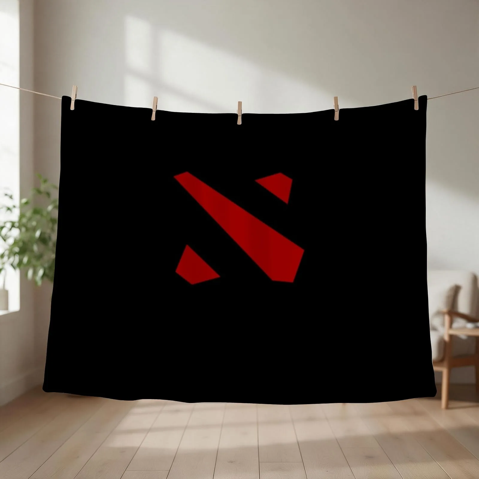 Dota 2 Left Crest Logo Throw Blanket couch cozy soft plush fuzzy picnic outdoor blanket