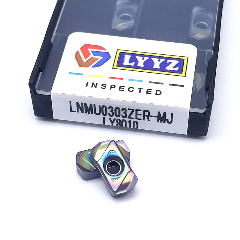 Imagem -02 - Fresadora Cnc para Torneamento Lnmu0303zer-mj Placa de Lâminas de Liga Dura Nano Azul Alta Qualidade Cnc Aço Inoxidável