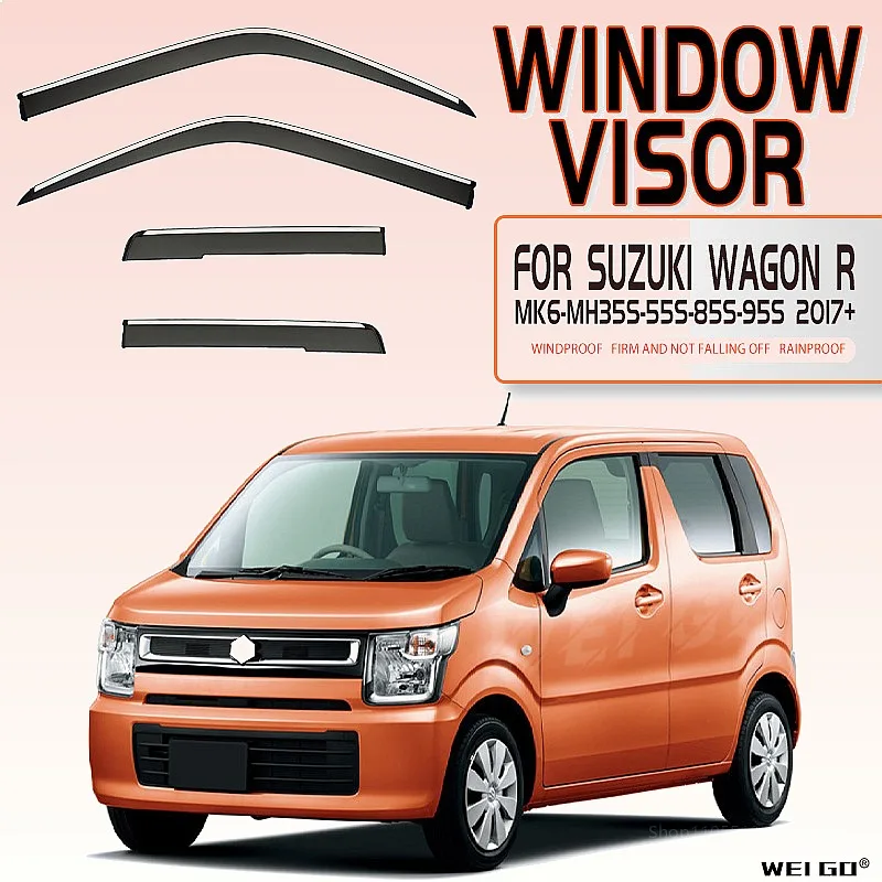 

For Suzuki Wagon R 1993-2017 Car Window Visor Rain Sun Shade Side Deflector Auto Accessories
