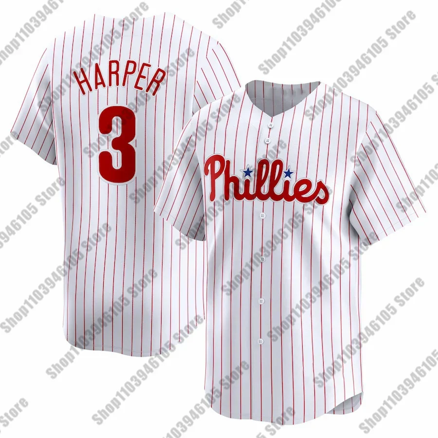 2024 New Bryce Harper Philadelphia Phillies White Home Away  Limited Player Jersey Baseball Kids T-shirt Jersey Men Sports Tops