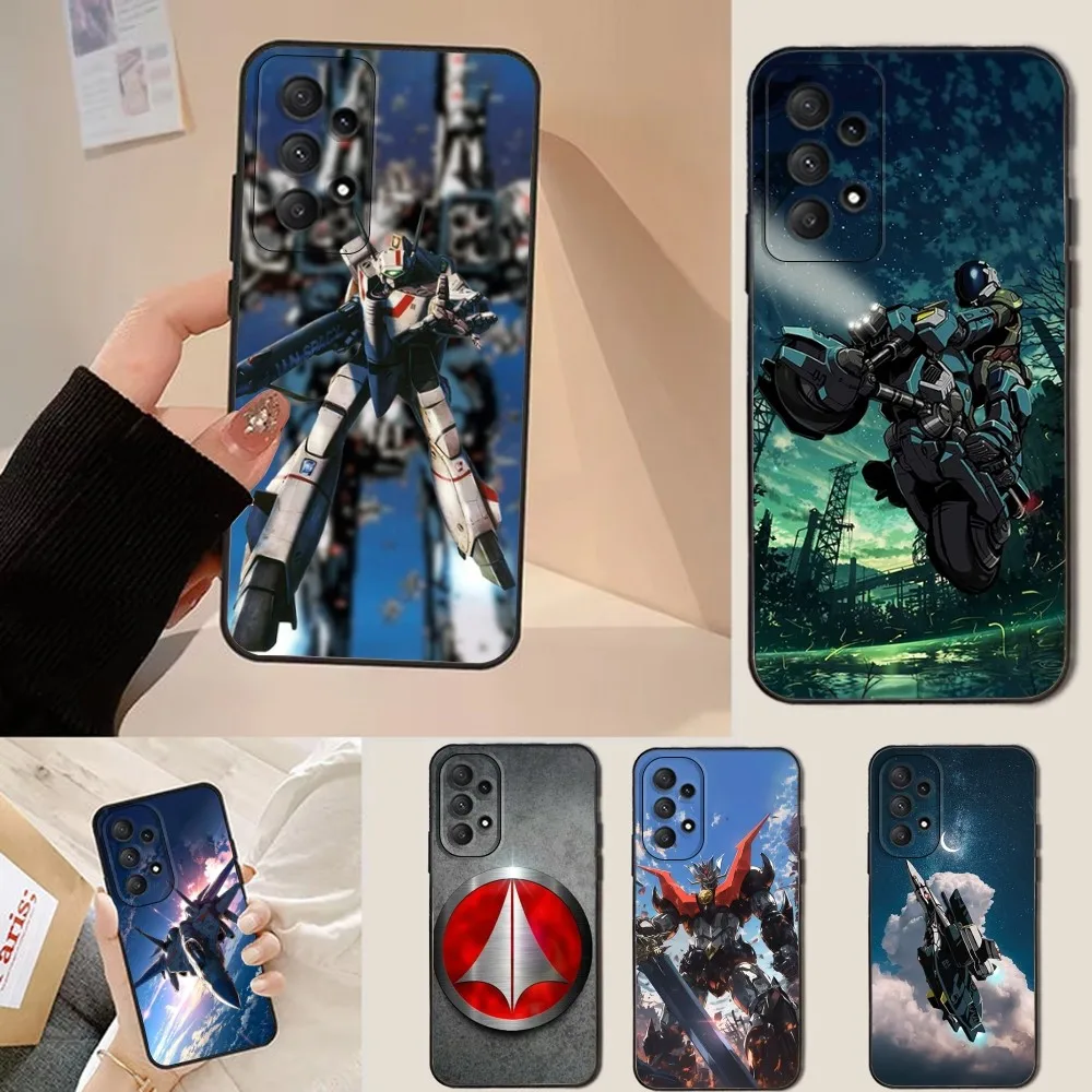 

R-Robotech Macross Phone Case For Samsung Galaxy A13,A21s,A22,A31,A32,A52,A53,A71,A80,Soft Black Shell