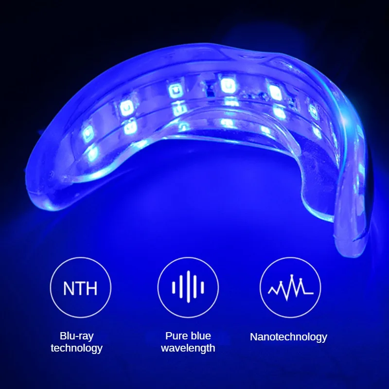 Strumento per sbiancare i denti denti bianchi gel per la rimozione delle macchie gialle wireless blue Cold Light led cleaner sbiancante alito fresco