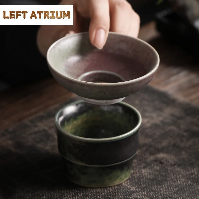 Filtre revitalisant cuit au four, passoire à thé en gaze, filtre à feuilles de thé, accessoires de service à thé en céramique, passoire pour tasse à thé, passoire pour théière