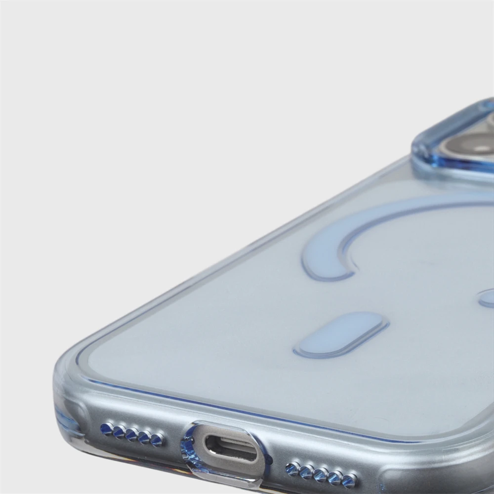 Luksusowe Przezroczyste Magnetyczne Etui z Ochronnym Bumperem do iPhone 18 17 16 Pro Max Kompatybilne z Bezprzewodowym Ładowaniem Magsafe, Przezroczysta Osłona z Ochroną Aparatu i Przyciskami — zdjęcie produktu 5