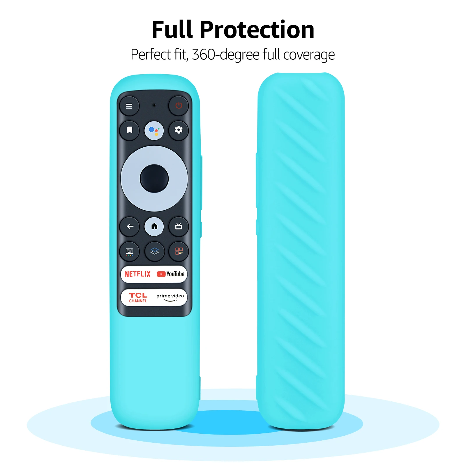 Новый чехол для пульта дистанционного управления TCL Google Smart TV RC902N FMR1 R646 R754 S546 S356, силиконовый светящийся чехол, светящийся синий