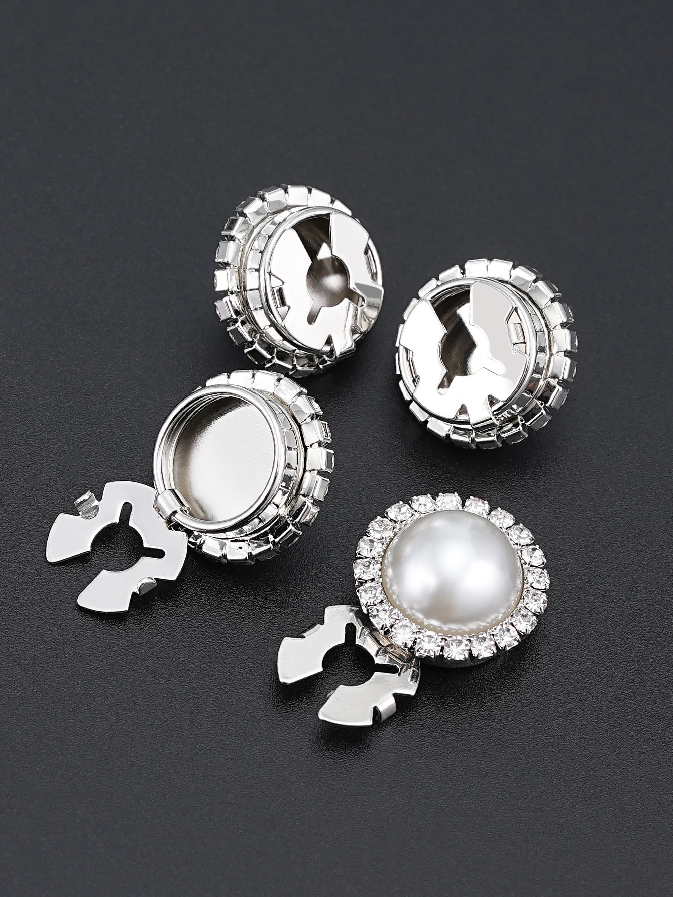 3/10/50 szt. Kryształowe Spinki do Mankietów Luksusowe Nakładki na Guziki Klipsy do Koszuli dla Kobiet Sukienek Ozdobne Guziki Błyszczące Spinki do Mankietów