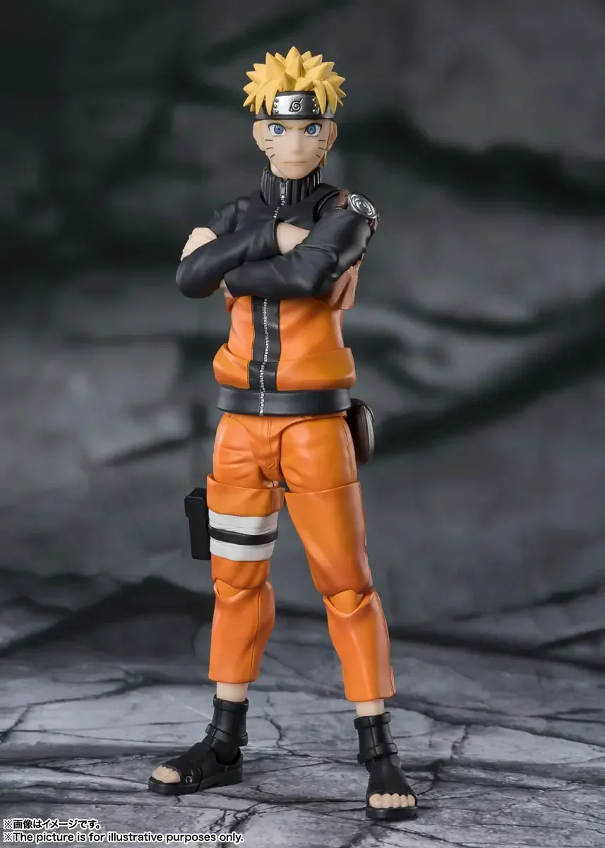 Bandai Genuine NARUTO SHF Series Finished Model Kit Anime Figure NARUTO UZUMAKI Boy Action Assembly Toy Collection Model