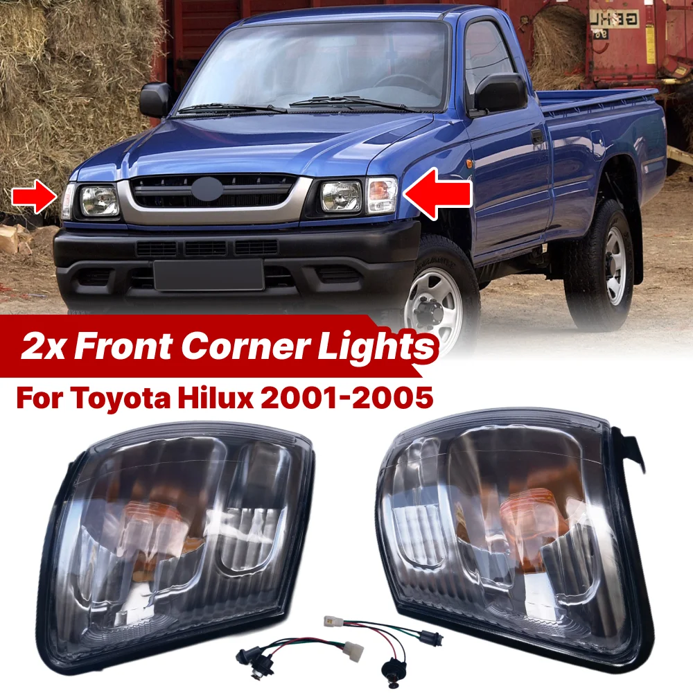 

2pcs For Toyota Hilux 2001 2002 2003 2004 2005 Car Corner Lamp Wide light Turn Signal lamp Front Corner light indicator Headlamp