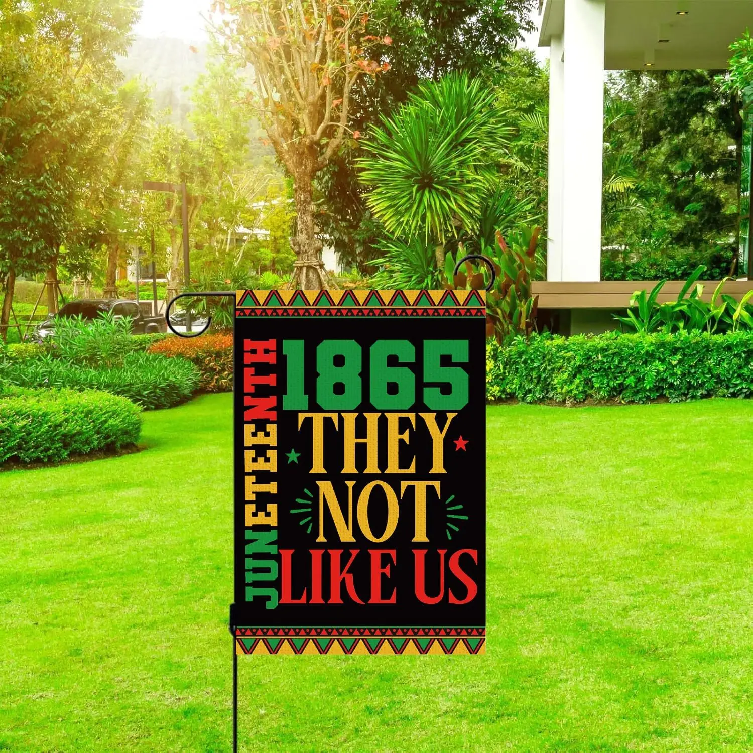 Juneteenth Garden Flag 12x18 Inch Double Sided, June 19 1865 Black History Yard Flag, African American Freedom Day Outdoor D uui