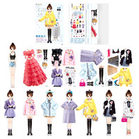 Magnetic Princess DIY Dress-Up Stickers Toy Portable Up Stickers Toys Set Educational Toy for Kids Girls Birthday New Year Gift