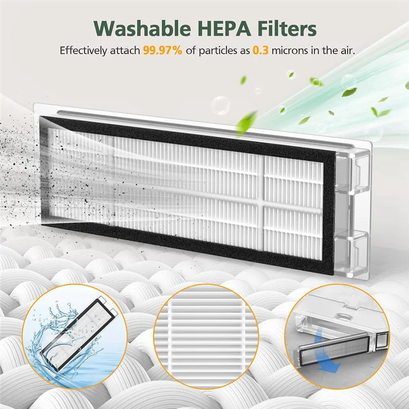 ABJY-For Roborock Q Revo جهاز آلي لتنظيف الأتربة فرشاة جانبية رئيسية فلتر Hepa أكياس الغبار استبدال أجزاء الملحقات