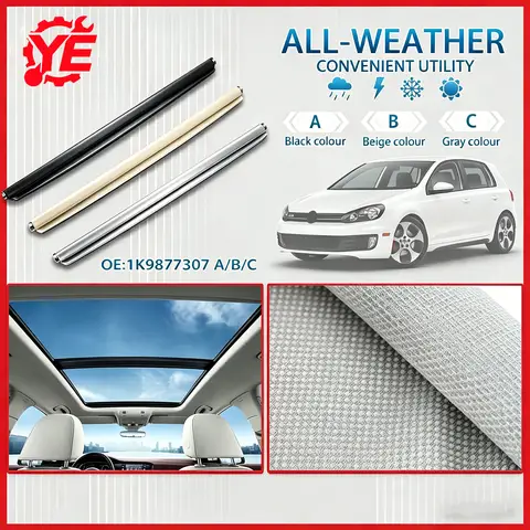 1K9877307 1K9877307B Car Sunroof Sunshade Corn For VW Sharan TiguanGolf Audi Q5 1K9877307A 1K9877307C Black Gray Beige