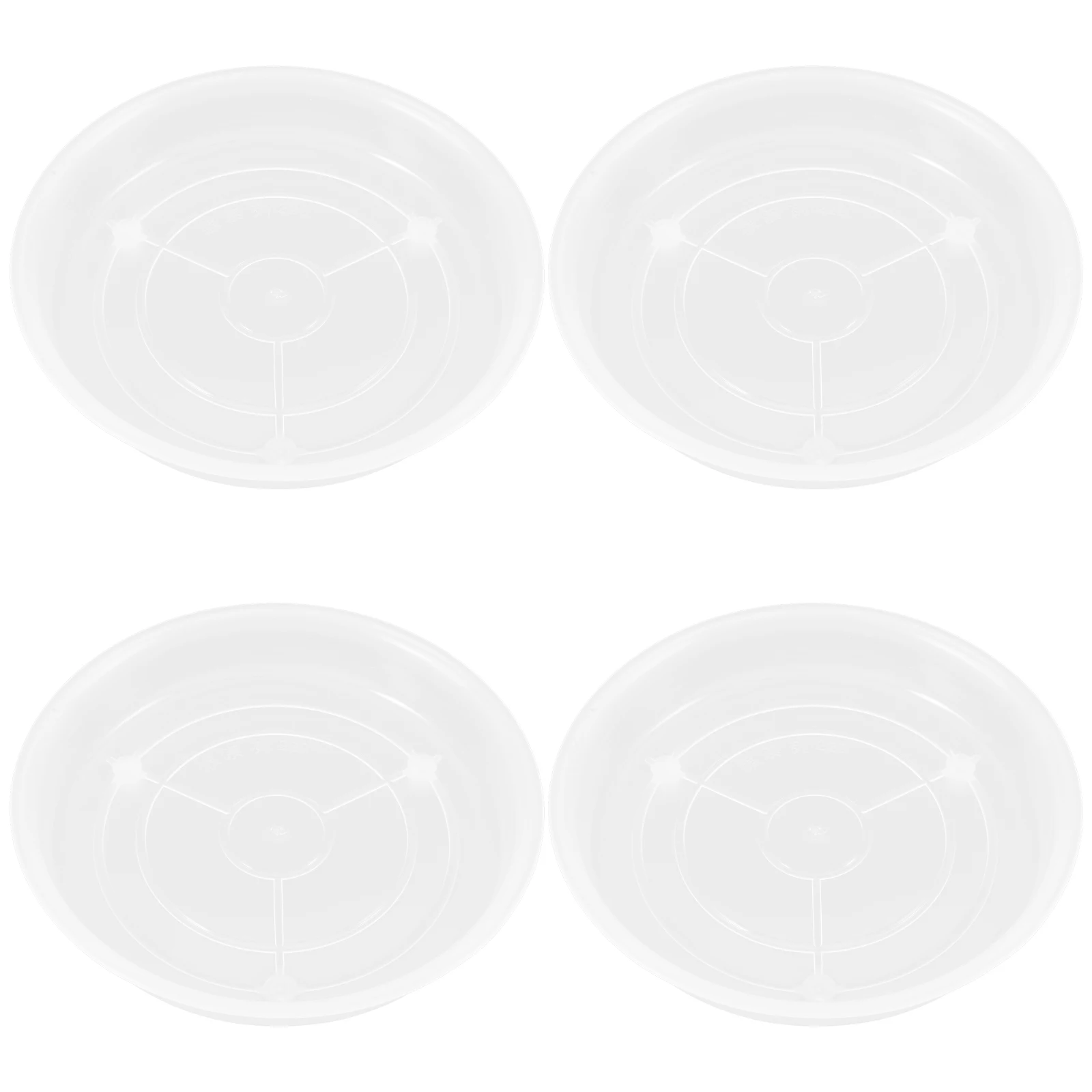 

4pcs Thickened Tray Plant Saucers Round Shaped No Small Plant Saucers Holes Drip Tray Resin Material Long Life
