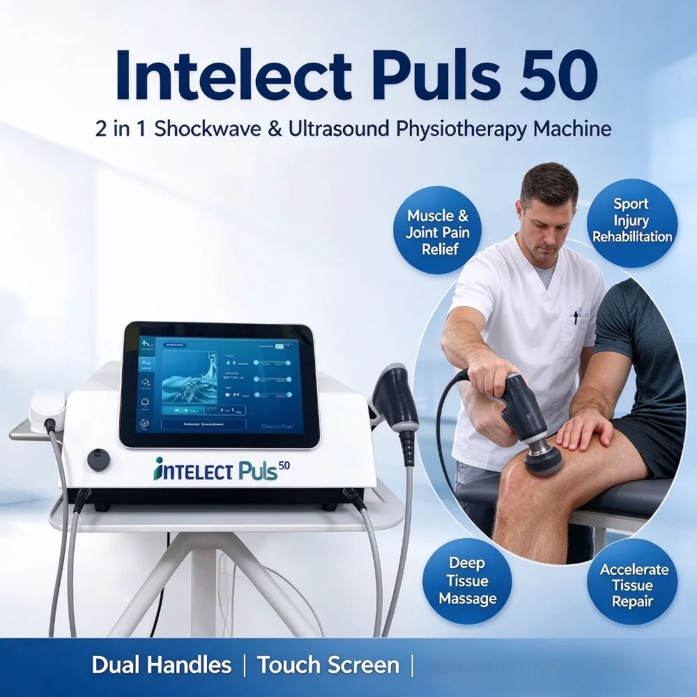 Intelect Puls 50 2 in 1 Shock Wave & Ultrasound Physiotherapy Machine, Muscle Joint Pain Relief Sport Injury Rehabilitation