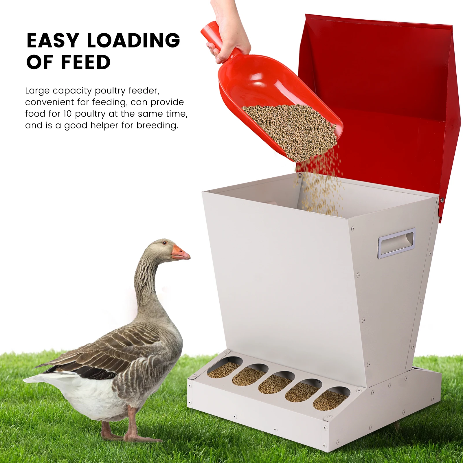 High quality automatic chicken feeder 10 hole chicken feeding trough for sale