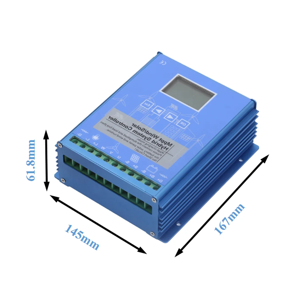 SMARAAD 2000W Solar &Wind Hybrid System MPPT Charge Controller Solar Controller 12V 24V Auto Regulator Home Use Wind Generator