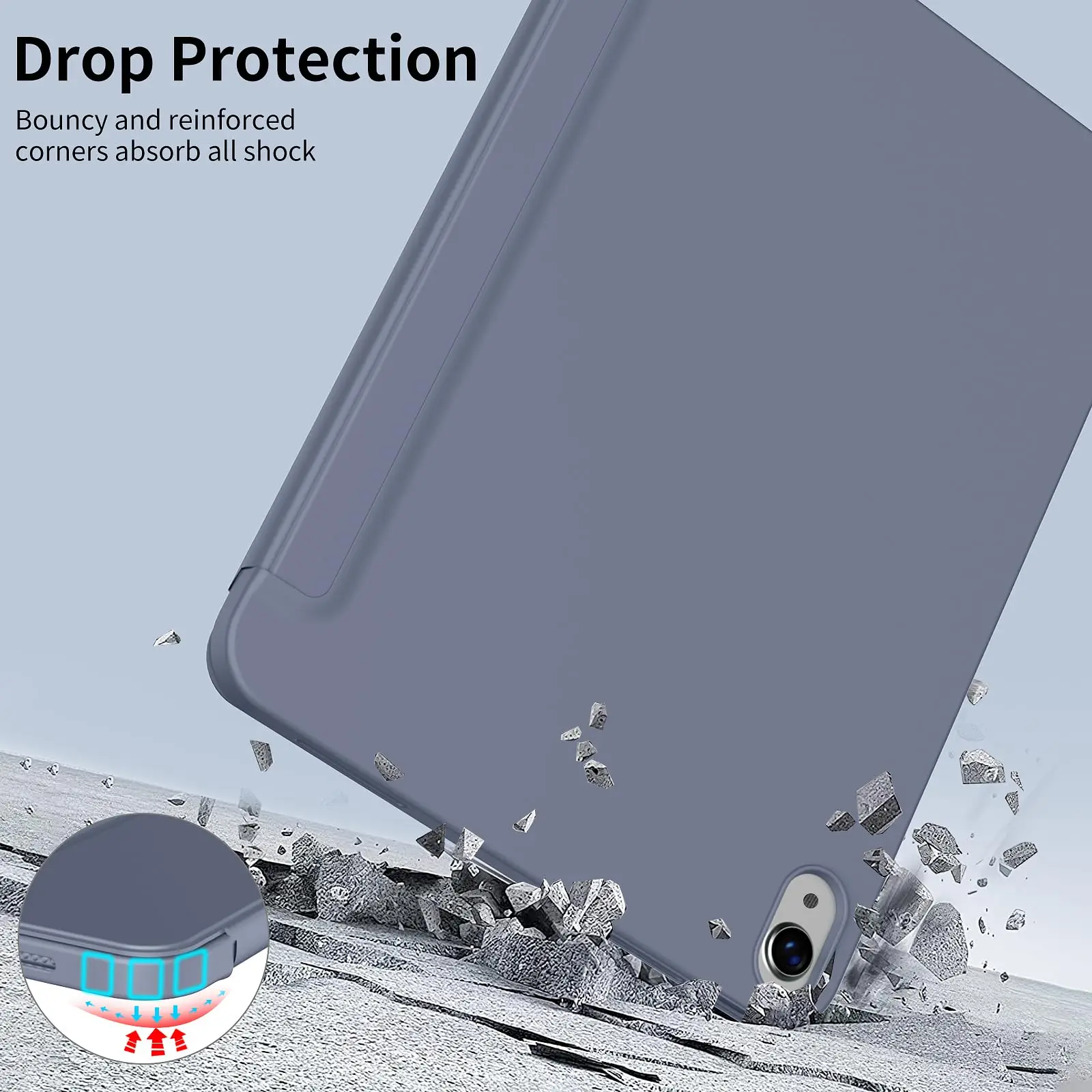 For iPad 10th 11th Generaton Leather Stand Flip Smart Cover, For iPad 10 11 10.9'' 2022 2025 Soft Silicone Case