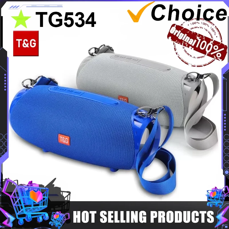 T&G TG534 Portable Bluetooth speakers 10W Wireless Column Support AUX TF Subwoofer Loudspeak Music Center Sound Box