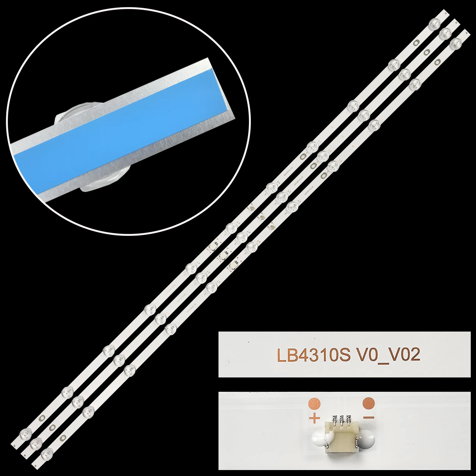 Светодиодная лента заднего света для 43PUS7506 43PUS7506/12 43PUS7556 43PUS7556/12 43PUS7406/12 43PUS7406/60 43PUS7406 LB4310S V0_02