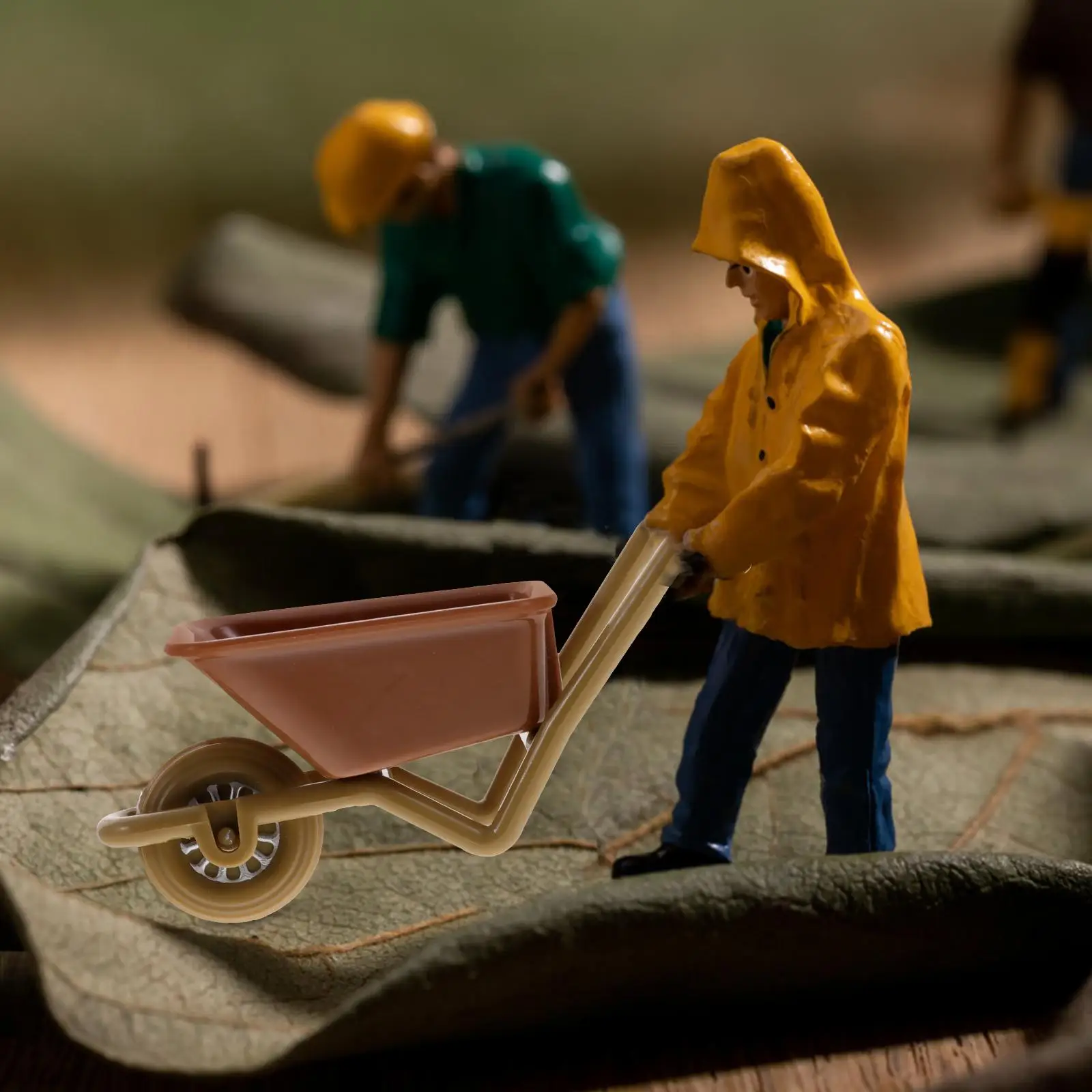 

2 Sets Cart Model Realistic Plastic Farm Scene Decor Mini House Accessories Dollhouse Kids Toy Pretend Play Craft Props