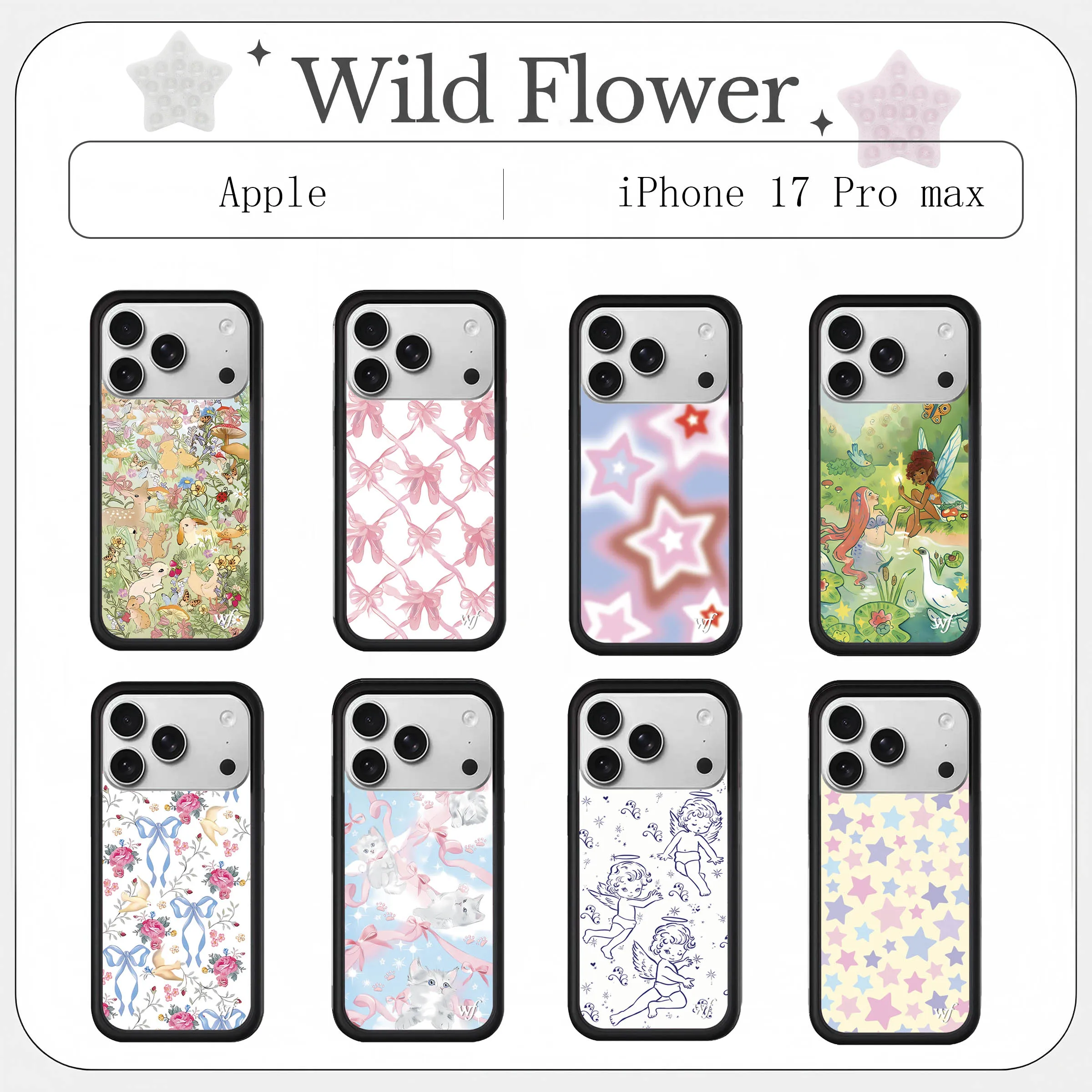 WildFlower Cute Vintage Print Phone Case For iPhone 17 16 15