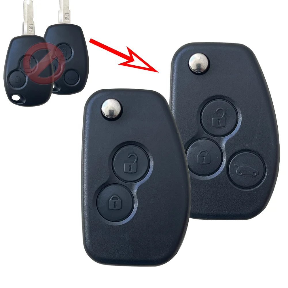 Zaktualizowane obudowa kluczyka dla Renault Dacia Modus Duster Clio Espace skลadany pilot zdalnego sterowania Cae klucz pusty obudowa pilota