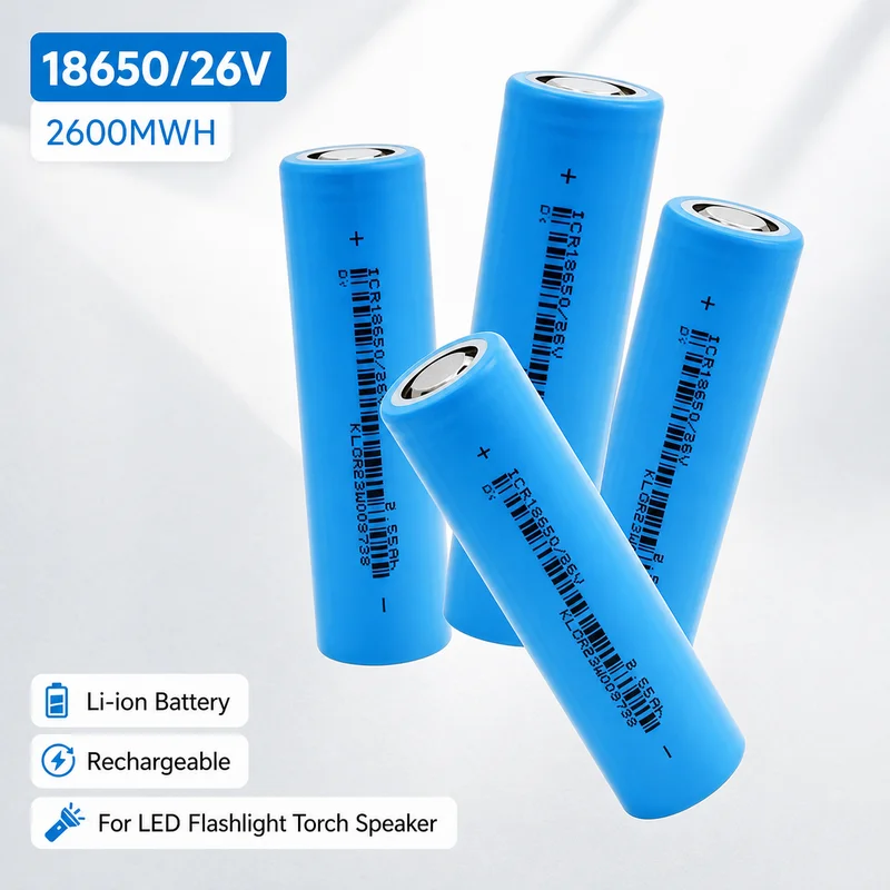 Replacement 18650 Battery ICR 18650/26V 3.7V 2600mAh 5C Lithium Rechargeable Cell For Toy Flashlights Power Repair Parts
