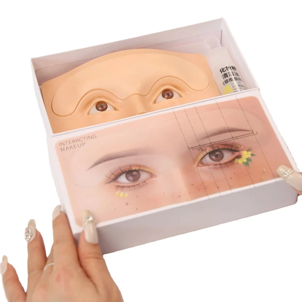 2/5/10Pcs Reusable 3D Silicone Makeup Practice Board for Permanent Makeup Microblading Eyebrows Eyelashes PMU Tattoo Skin