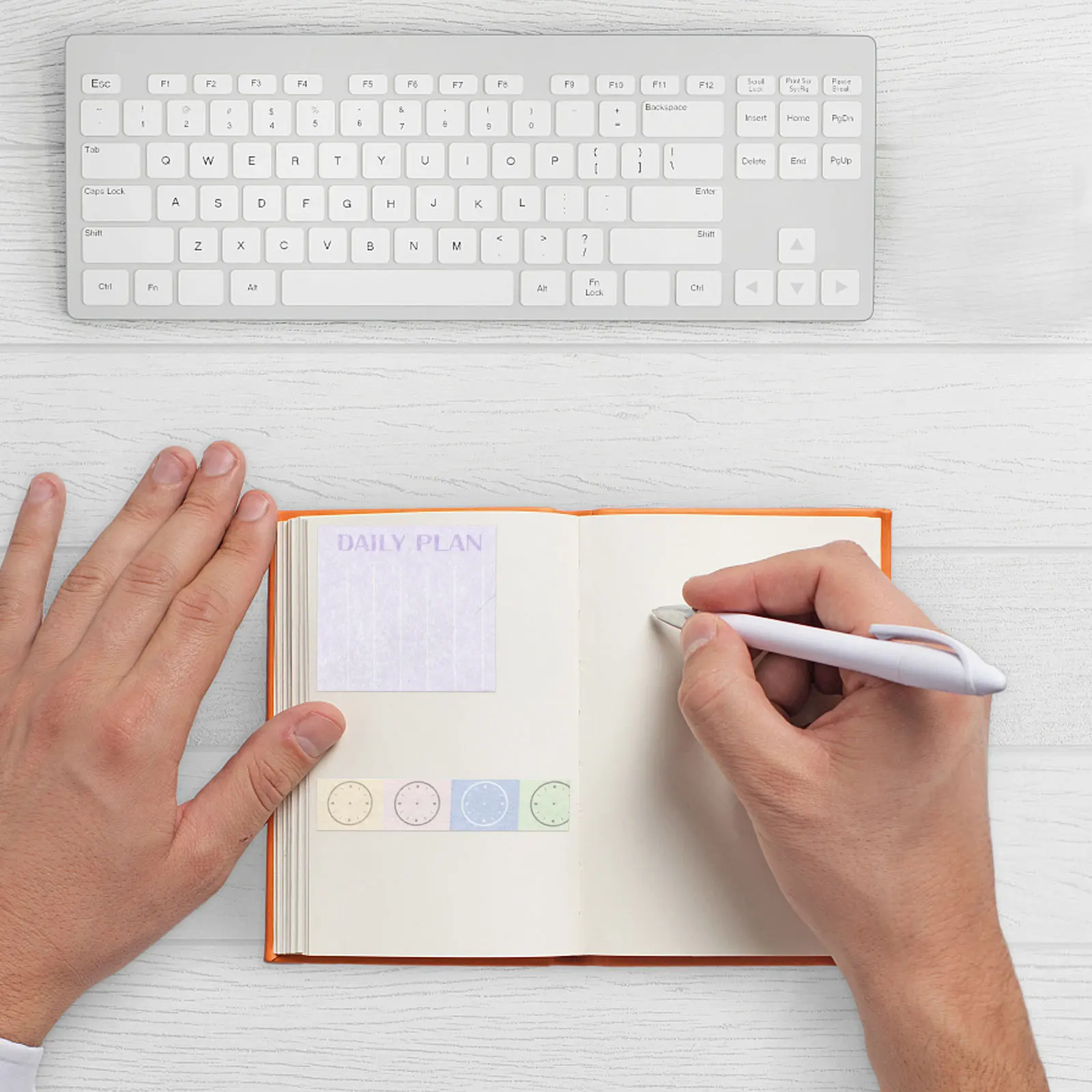 10 Rolls DIY Calendar Tape Set Colorful Month Label Paper Tapes for Planner Journal Scrapbooking Organization Tools