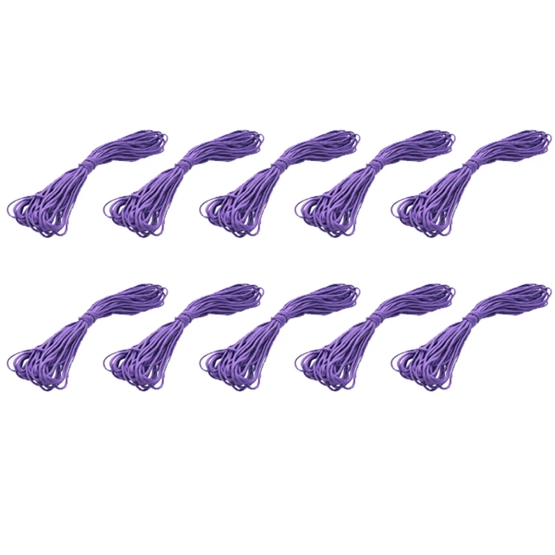 Survival Parachute Rope Polyester Parachute Rope Paracord 550 Falling Cord 7 Core For Groin Iwano Silk Purple 50 English Scale