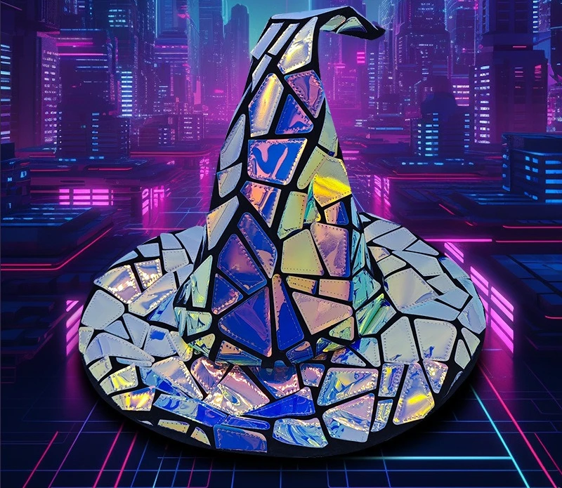 

Cyberpunk laser squid hat nightclub show hat