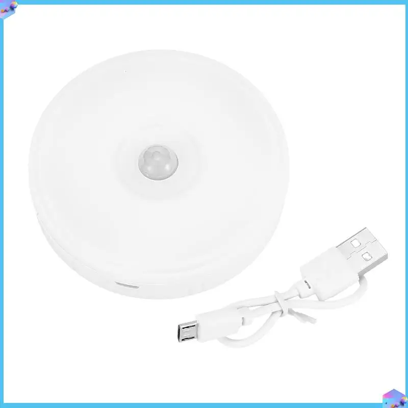 

A43T PIR датчик движения светодиодный ночник USB перезаряжаемый ночник с регулируемой яркостью для освещения шкафа беспроводной светильник для шкафа