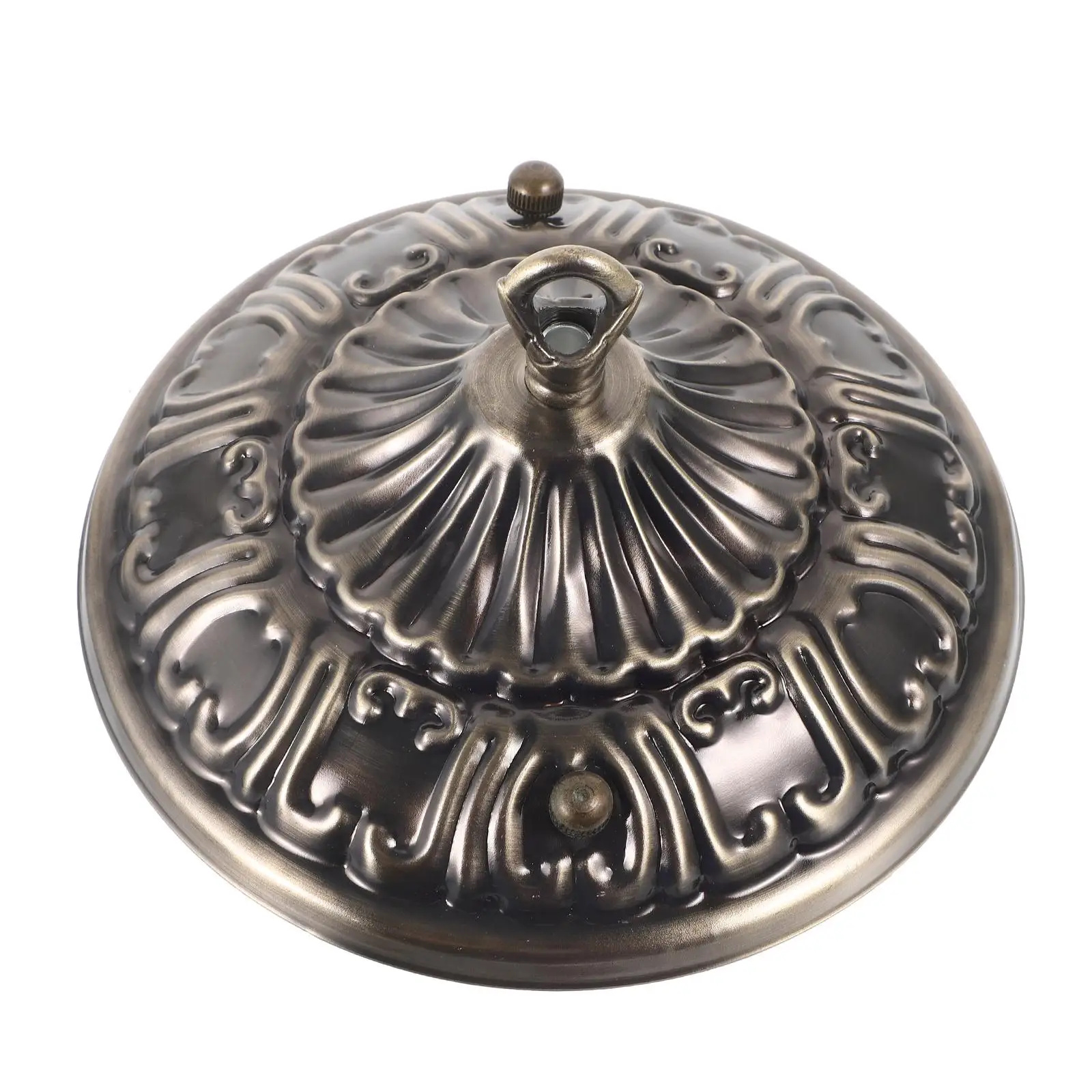 Retro Ch Canopy Plate Heavy Duty Hook Iron Kit Bronze Open Loop Pendant Light Mounting Bracket Ceiling Fixture