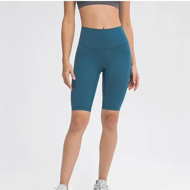 Lemon Align pantalones cortos ajustados de cintura alta para mujer, sin línea de incomodidad, levantamiento de cadera, ejercicio de compresión Abdominal, pantalones para correr, 5 puntos