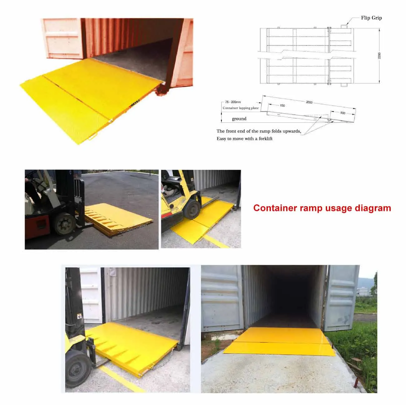 Kustomisasi Peralatan Konstruksi Dock Plate Forklift Container Loading Ramp